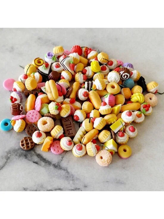 Miniature Dollhouse Food Sweets Desserts Cupcakes Cookies 8pcs