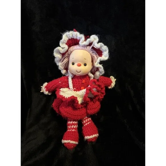 Vintage 80s Crochet Strawberry Shortcake Doll