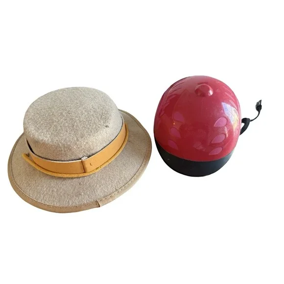 AMERICAN GIRL‎ SAIGE~SAIGE'S COWGIRL PARADE HAT & RED HELMET~SAGE