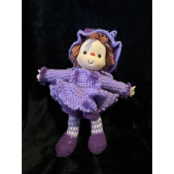 Vintage 80s Plum Pudding Strawberry Shortcake 14” Crochet Dolls