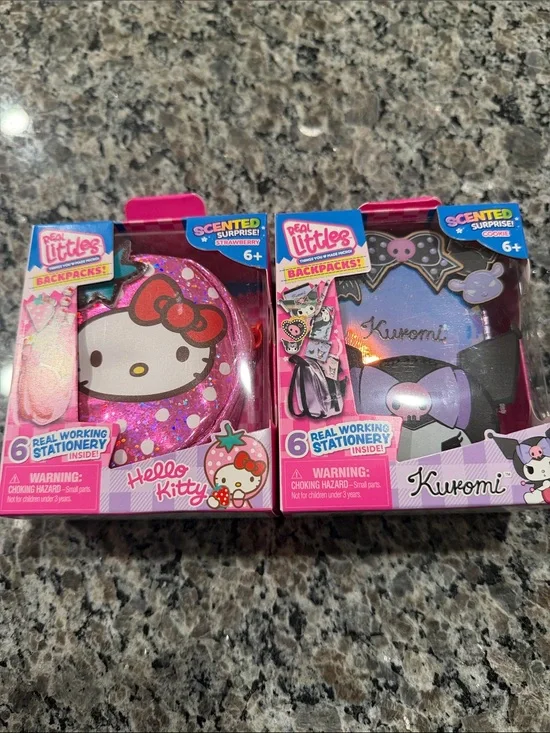 Sanrio Hello Kitty Pink & Kuromi Purple Scented Stationery Backpack Sets