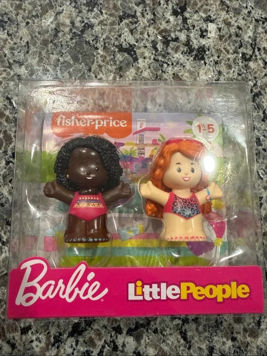 Fisher-Price Barbie Little People 2-Pack Dolls - Dark Brown & Orange Hair