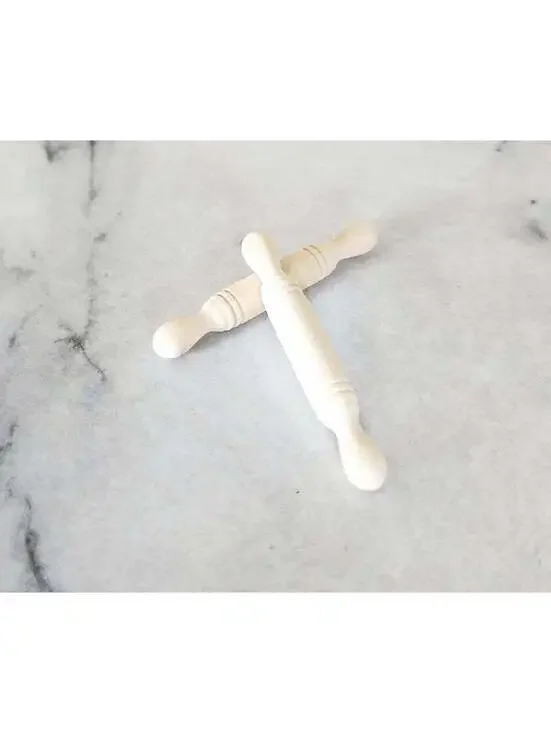 Miniature Dollhouse Kitchen Baking Rolling Pin Wooden Set of 2