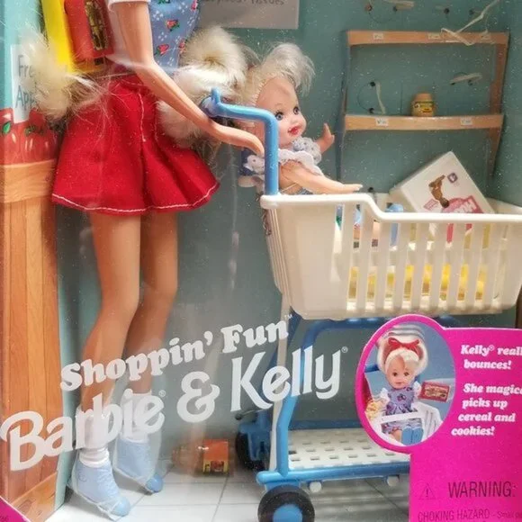 NIB Vintage Shopping Fun Barbie n Kelly Vintage