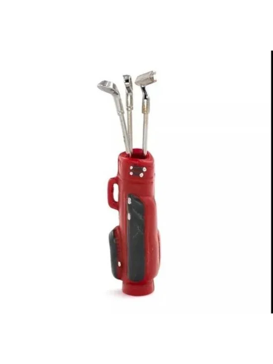 Miniature Dollhouse Accessories Red Golf