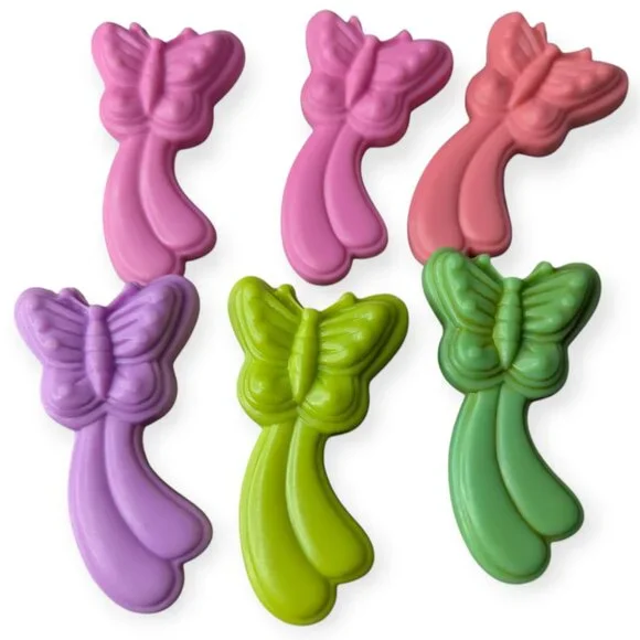 Vintage 1980s My Little Pony G1 Glow 'n Show Butterfly Hair Brushes Lot of 6