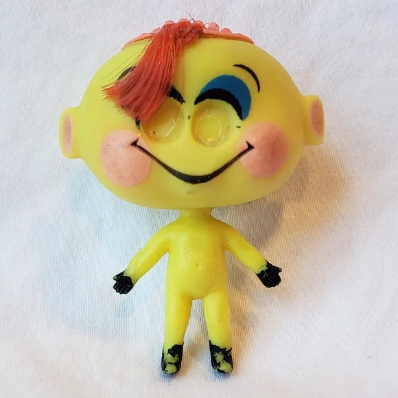 Kozmic Kiddles 1968 Mattel Martian Doll Yellow Fellow alien figurine