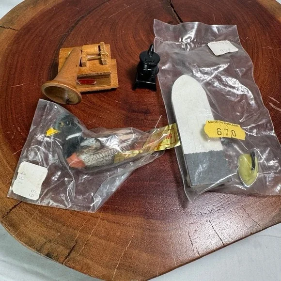 Vintage Dollhouse Miniatures Lot Duck Stove Coffee Mill Ironing Board England