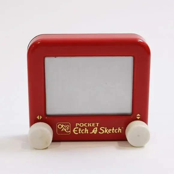 Ohio Art, Etch A Sketch, Drawing Toy, Pocket Size, Red Frame, ~ 250407-WH 341
