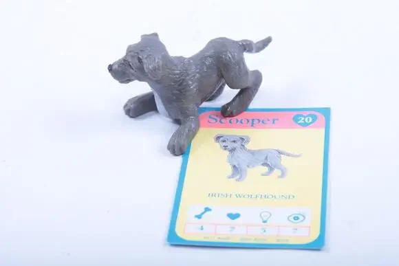 Puppy In My Pocket, Scooper, Irish Wolfhound, Vintage, Toy, Hasbro, Plastic,
