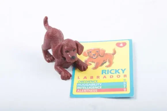 Puppy In My Pocket, Ricky, Labrador, Vintage, Miniature, Toy, Hasbro, Plastic,