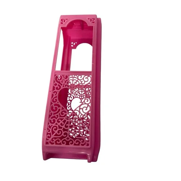 Vintage Barbie Pink Grandfather Clock Filigree Heart Replacement Piece 0874D2
