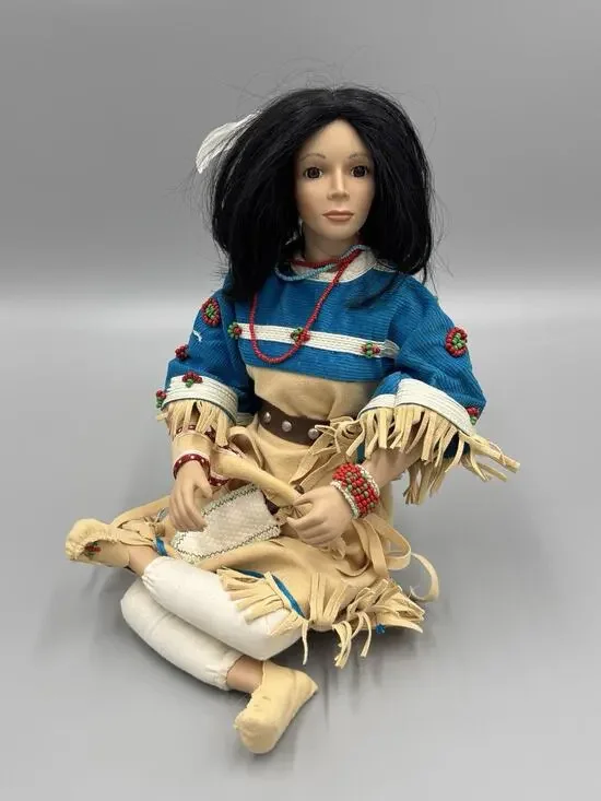 Vintage 1997 Hamilton Collection Doll Falling Star Native American Posable Legs