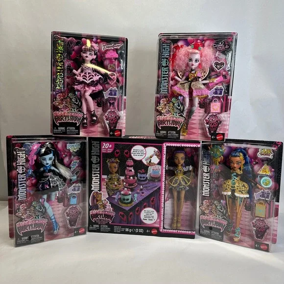 Monster High Scary Sweet Birthday Dolls Complete Set of 5 Dolls NEW