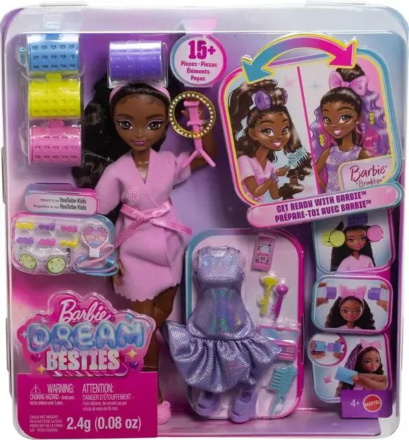 Barbie Dream Besties Get Ready with Brooklyn Doll and Accessories NWT