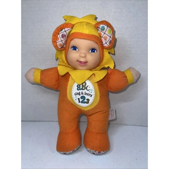 Goldberger Baby's First Sing & Learn ABC 123 Plush Doll Orange Works!