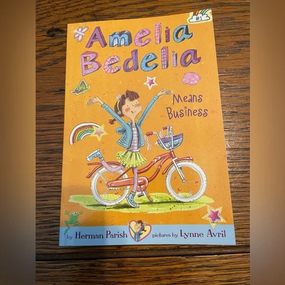 Scholastic Amelia Bedelia Means Business - Orange Cover with Blue Accent