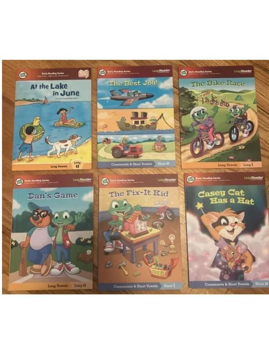 SUMMER PRACTICE LeapFrog Early Reading Series Books Long Short Vowels Lot of 6