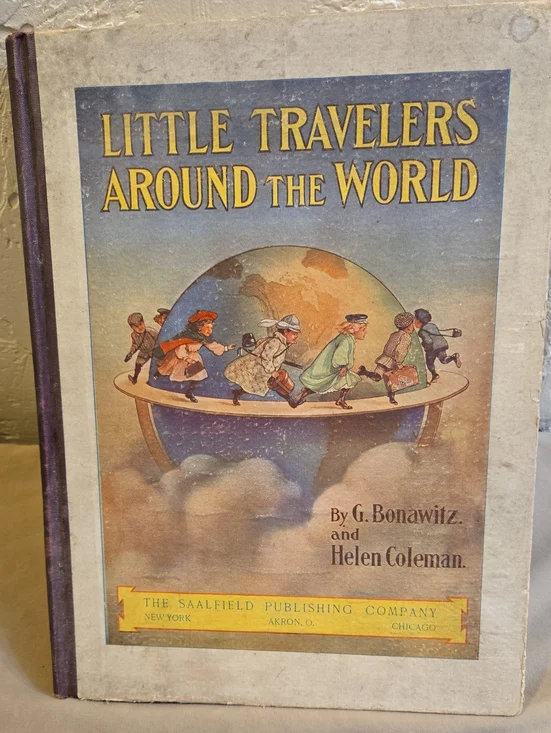 Little Travelers Around the World Vintage Kids Book -