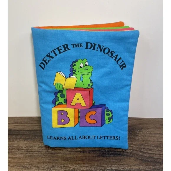 Dexter The Dinosaur Learns All About Letters Cloth Fabric Baby Kid Book 7