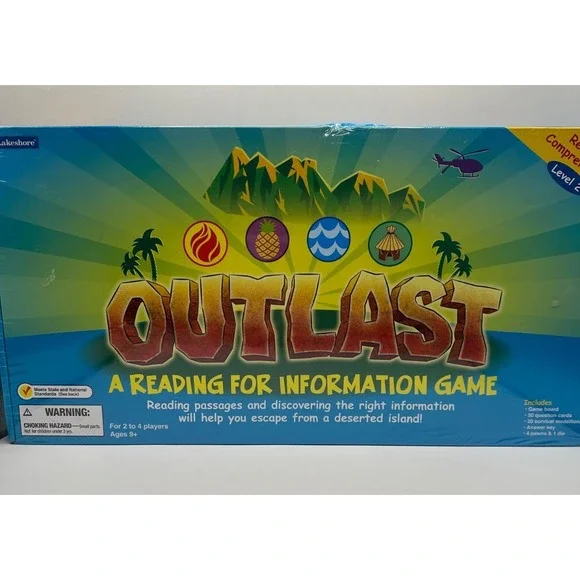 NEW Lakeshore Learning Outlast Reading For Information Level 2 Board Game 9+