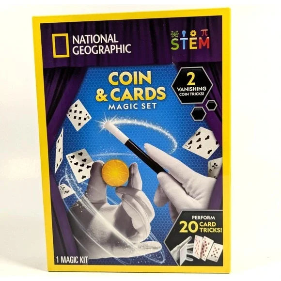 National Geographic Coin & Cards Magic Set  STEM Toy Step By Step Online Lessons