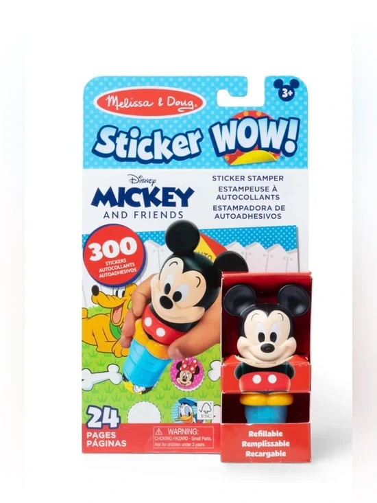 Melissa & Doug Mickey Sticker Stamper - Blue, Red, Yellow