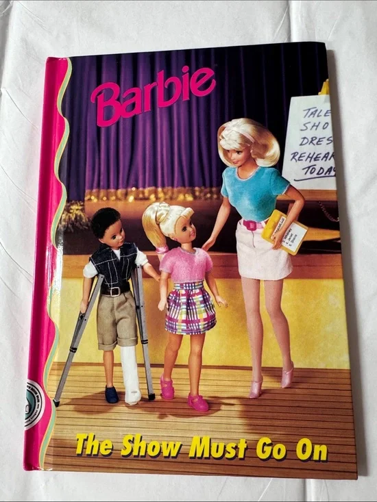 Barbie; 1998 vintage hardcover book ; the show must go on ! Excellent condition