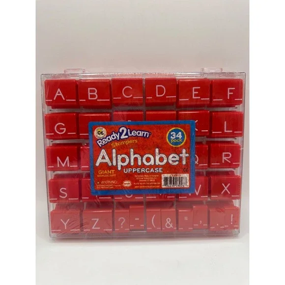 NEW Ready2Learn Giant Manuscript Alphabet Uppercase Stampers 34 Stamps PreK-K