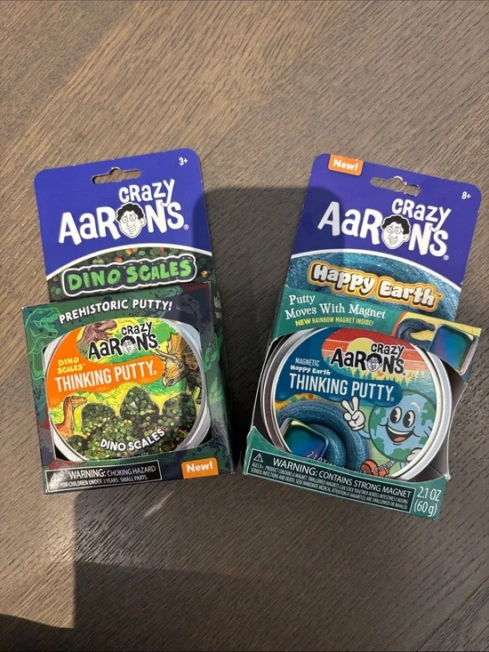 Crazy Aaron's Thinking Putty Duo — Dino Scales & Happy Earth