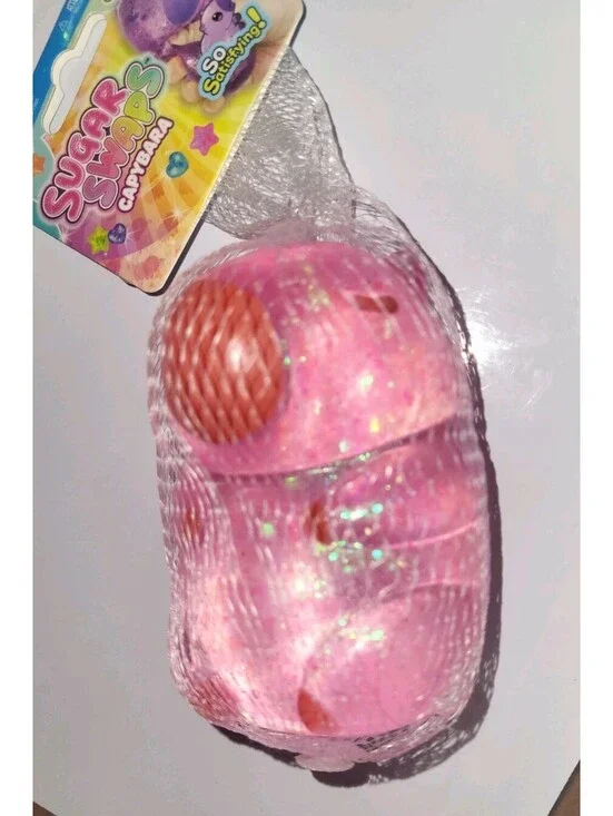 ORB Sugar Swaps Pink Capybara Squishy Fidget Toy NEW Sensory Stress Relief