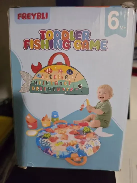 Toddler Cloth Fishing Game Toy Set NIB Montessori Learning Colors Numbers