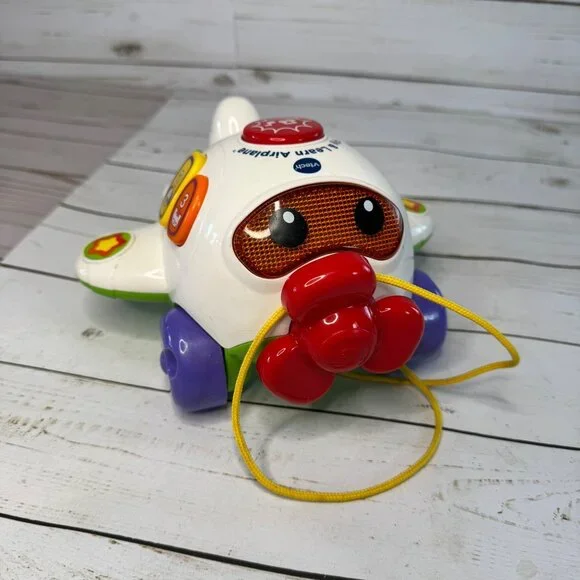 Vtech Fly & Learn Airplane Interactive Toy With Lights &‎ Sounds Pull Toy Works