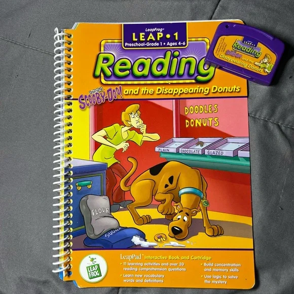 LeapPad Scooby-Doo Disappearing Donuts Book +‎ Cartridge Grade 1
