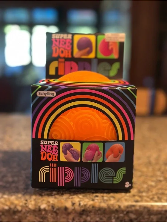 Super NeeDoh Ripples Sensory Squeeze Toy - Orange