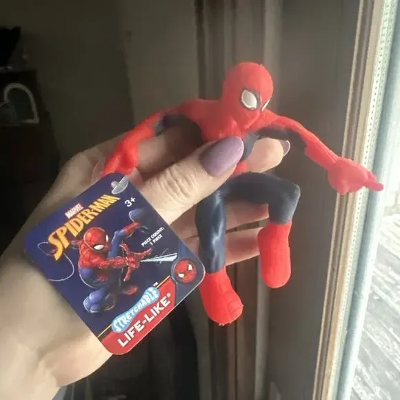 Ja-Ru Marvel Life-like Spider-Man Character Stretchy Squish Action Toy BNWT
