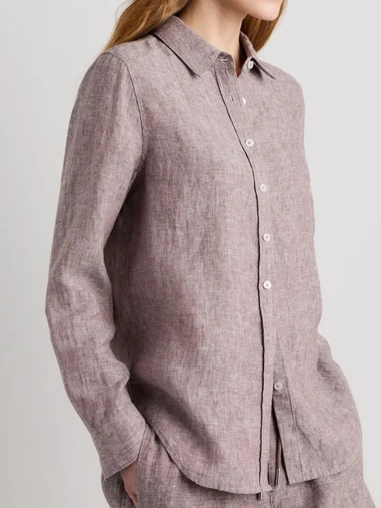 Quince 100% European Linen Long Sleeve Shirt in M