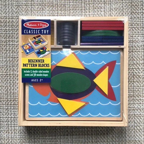 Melissa & Doug Beginner Pattern Blocks Toy
