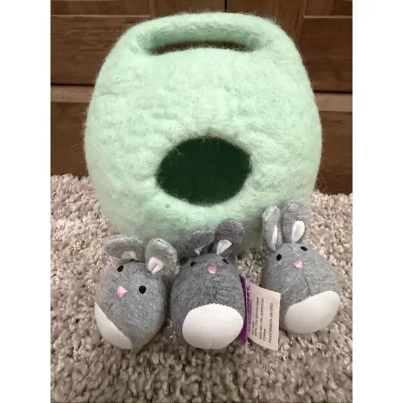 Lovevery Bunnies in a Felt Burrow