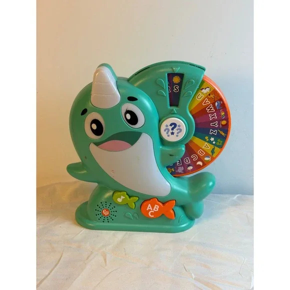 Fisher-Price Linkimals Narwhal Interactive Musical Learning Toy Teal GJB14