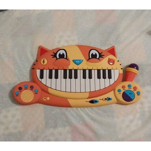 B Toys Meowsic Toy Piano Children’s Keyboard Cat Piano with Microphone WORKS