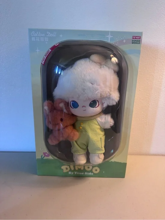 Dimoo Cotton Doll Plush Toy in White and Green by Pop Mart