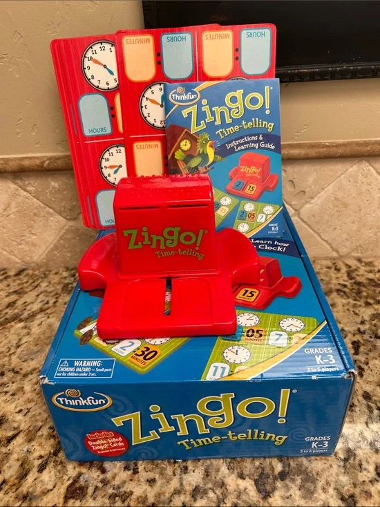 ThinkFun Zingo! Time-telling Game - Red