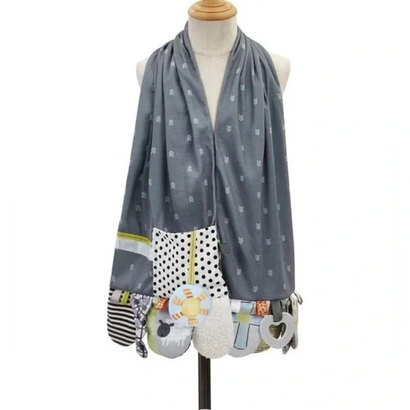 Demdaco - baby activity scarf, interactive scarf, neutral patterns,‎