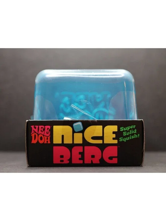 NEE DOH NICE BERG GIANT XL BLUE CUBE - SUPER SOLID SQUISH - AUTHENTIC