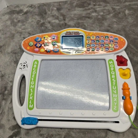 VTech Write and Learn Creative Center Magnetic Drawing Board White Orange WORKS