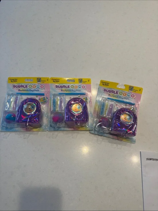 Bubble Gems Purple Backpack Keychain Craft Kit -