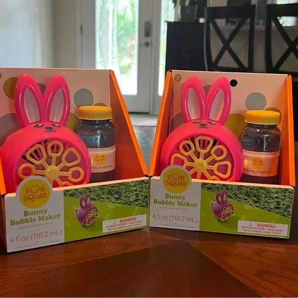 Bundle of 2 🫧 Sun Squad Pink Bunny Bubble Maker 🫧NEW  🫧 battery operated 🫧