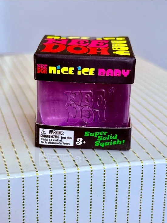 VIRAL NeeDoh NICE ICE BABY PURPLE Cube RARE HTF Super Solid Squish NIB Schylling
