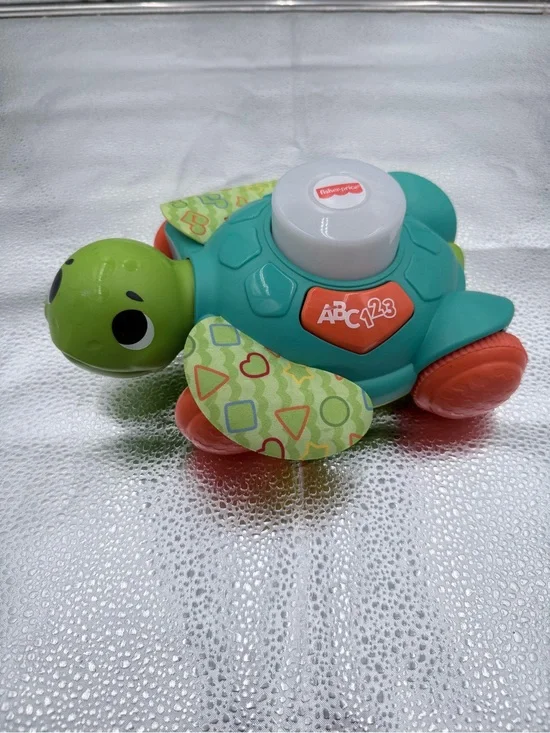 Fisher-Price Teal & Green Turtle ABC 123 Learning Push Toy